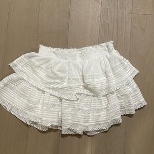 Aerie White Ruffle Skirt